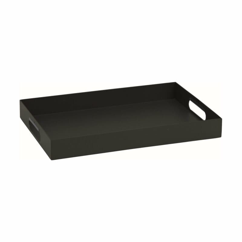 Stern Tablett, Aluminium schwarz matt, 40x60x7 cm