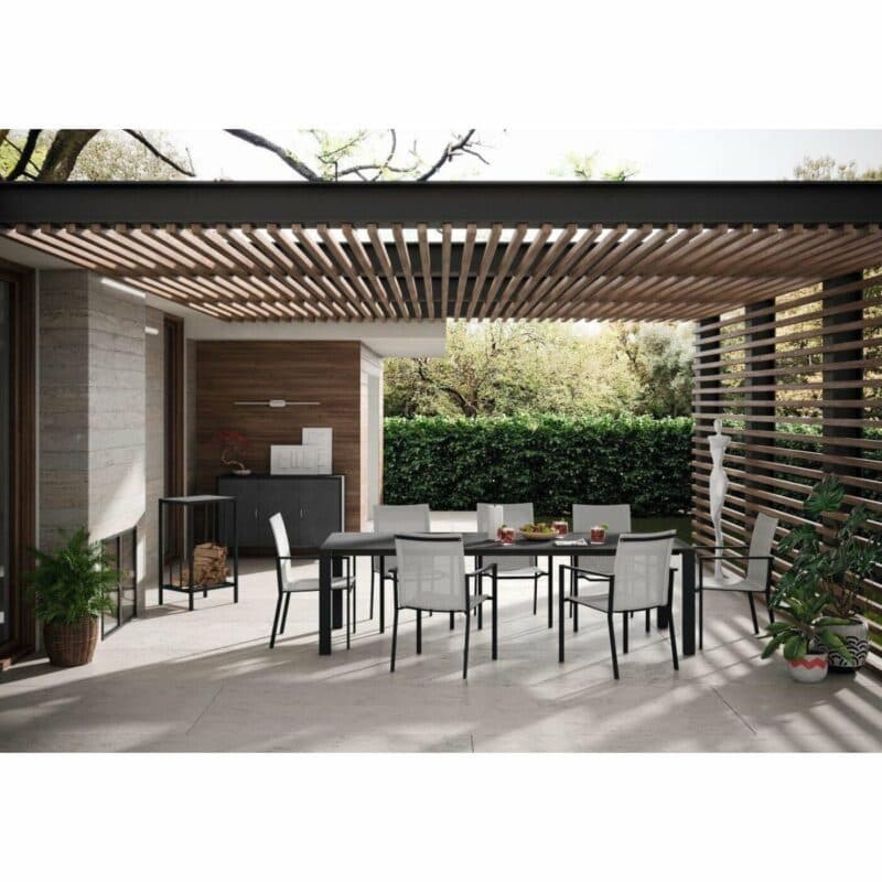 Zumsteg "Basso" Ausziehtisch, Gestell Edelstahl anthrazit