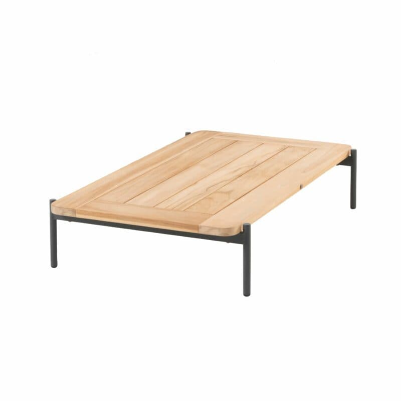 4Seasons Outdoor "Yoga" Loungetisch eckig, Gestell Aluminium anthrazit, Tischplatte Premium Teak