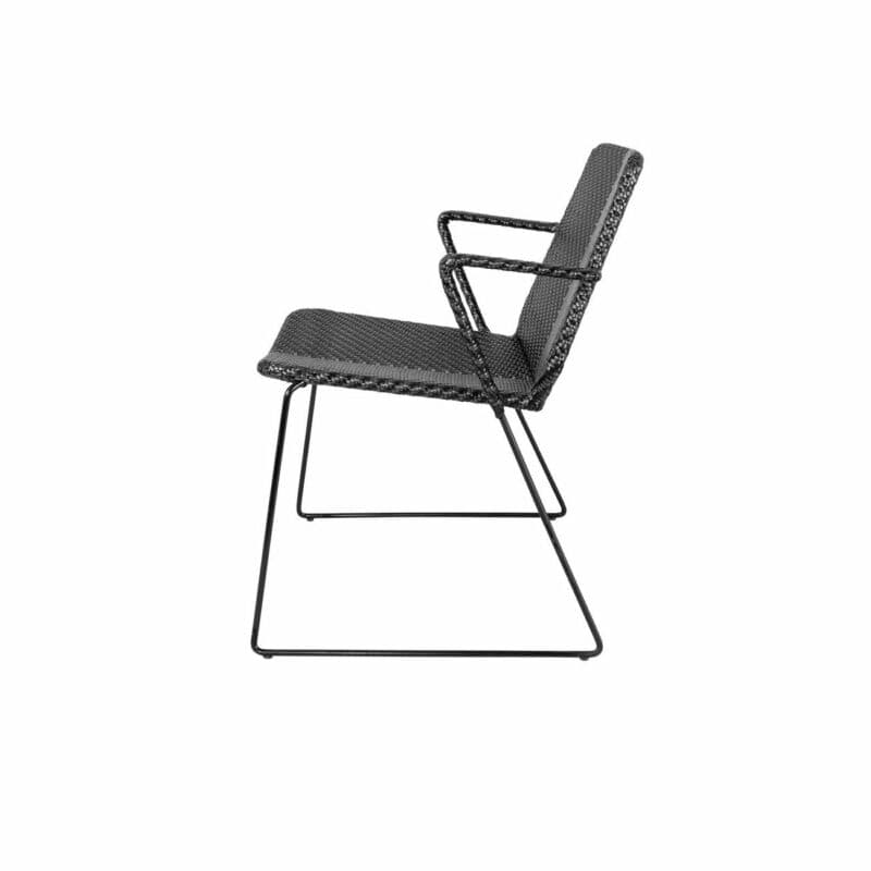 Cane-line "Vision" Gartenstuhl, Geflecht schwarz/anthrazit