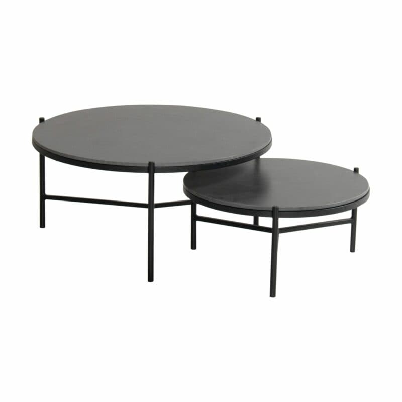 Hartman "Carson" Kaffeetisch 126cm und 62cm, Aluminium schwarz