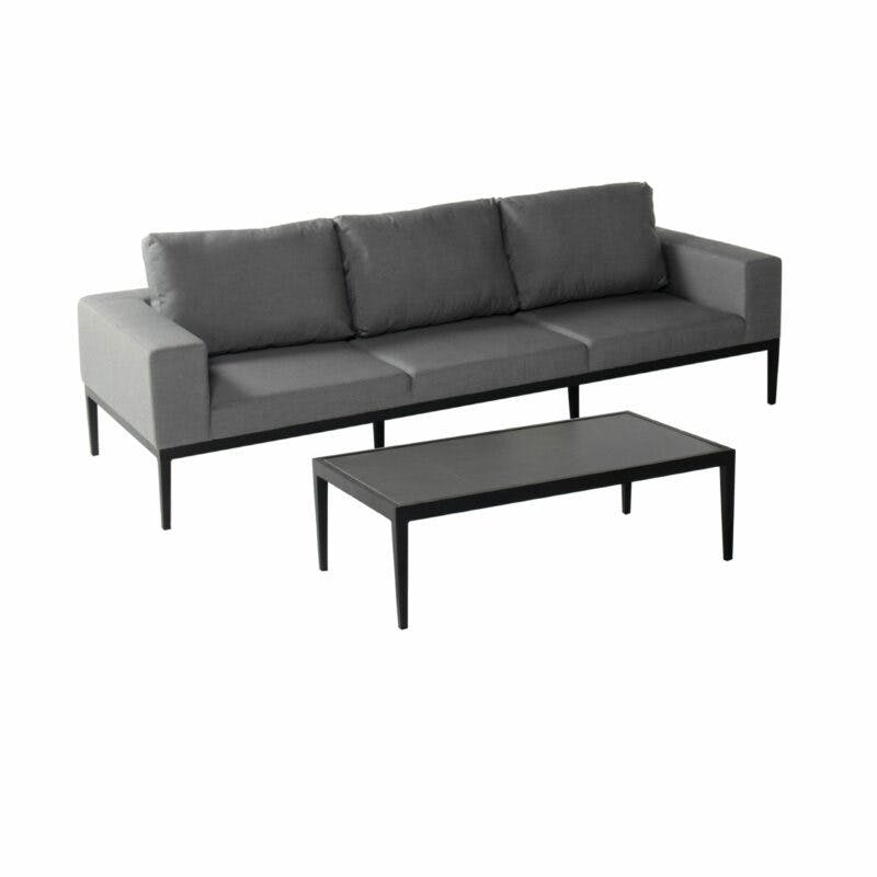 Hartman Loungeset "Sven" mit 3-Sitzer Loungesofa und Loungetisch 125x60 cm