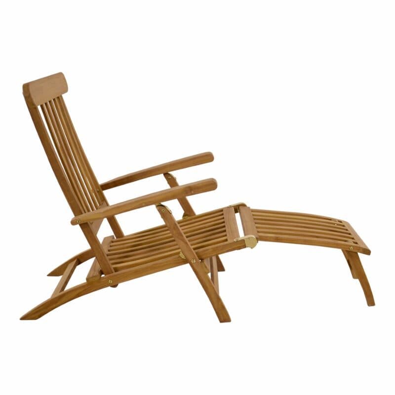 Lesli Living "Surabaya" Deckchair, Gestell Teakholz