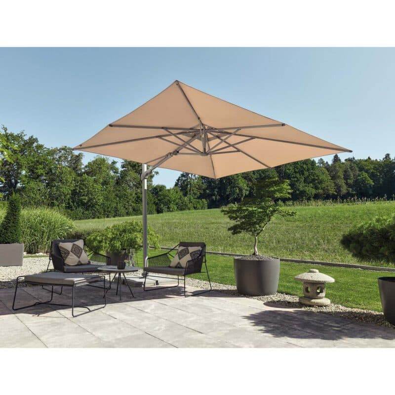 SUNCOMFORT® by GLATZ, Sonnenschirm "Varioflex", Gestellfarbe Texture silver