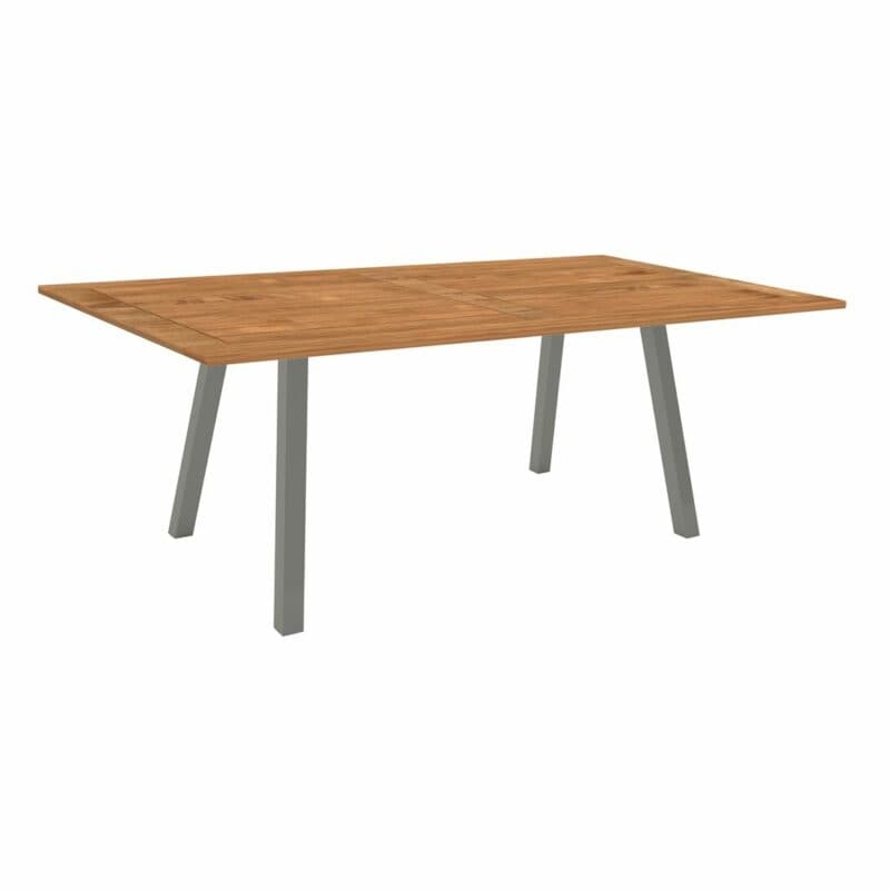 Stern "Interno" Gartentisch, Gestell Alu graphit, Vierkantrohr, Tischplatte Teakholz, 180x100 cm