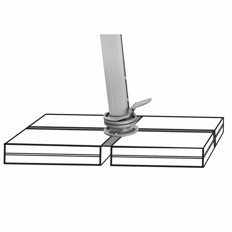 SUNCOMFORT® by GLATZ, Sonnenschirm "Sunflex", Gestellfarbe Texture silver, 300 x 300 cm