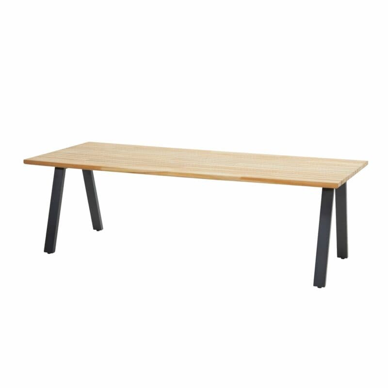 4Seasons Outdoor "Ambassador" Tisch 240x100 cm, Gestell Edelstahl anthrazit, Tischplatte Teak