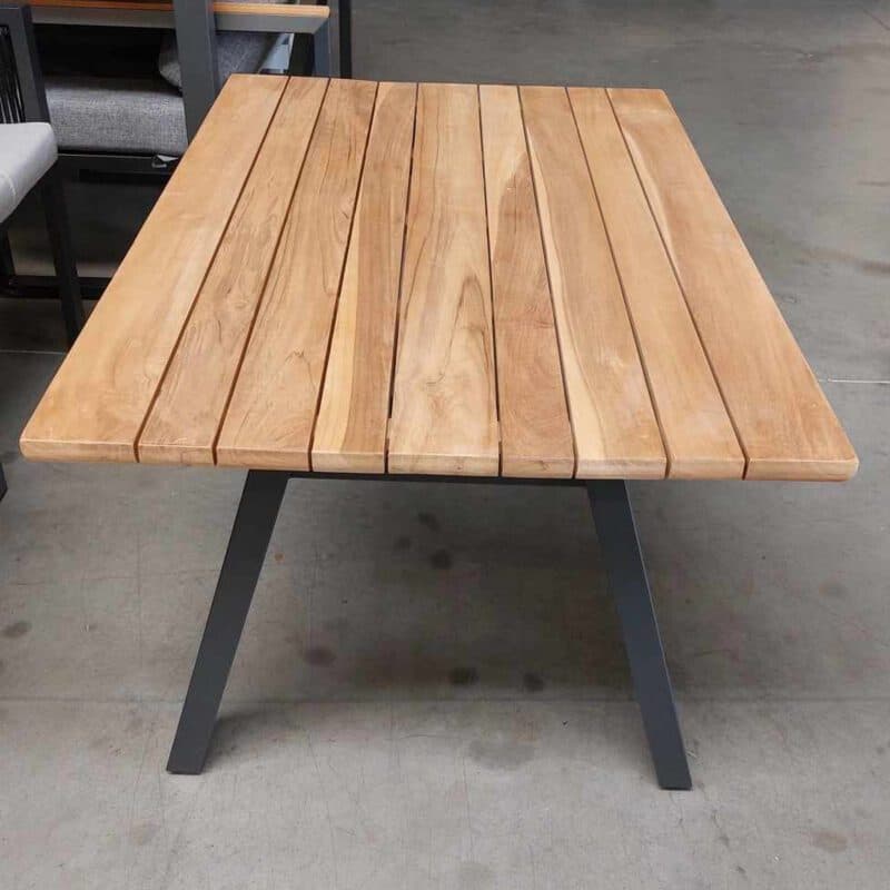 4Seasons Outdoor "Ambassador" Loungetisch, Gestell Edelstahl anthrazit, Tischplatte Teakholz