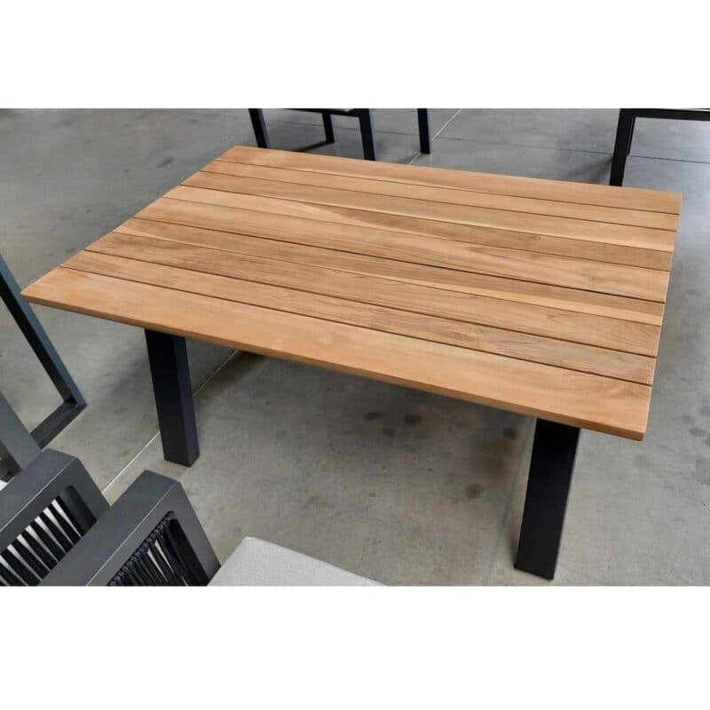 4Seasons Outdoor "Ambassador" Loungetisch, Gestell Edelstahl anthrazit, Tischplatte Teakholz