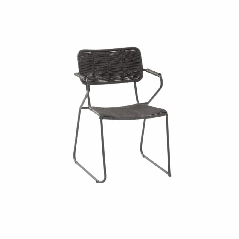 4Seasons Outdoor "Swing" Stapelstuhl, Edelstahl anthrazit, Rope anthrazit