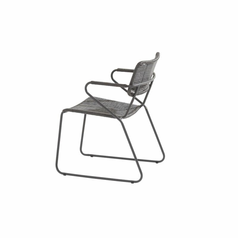 4Seasons Outdoor "Swing" Stapelstuhl, Edelstahl anthrazit, Rope anthrazit