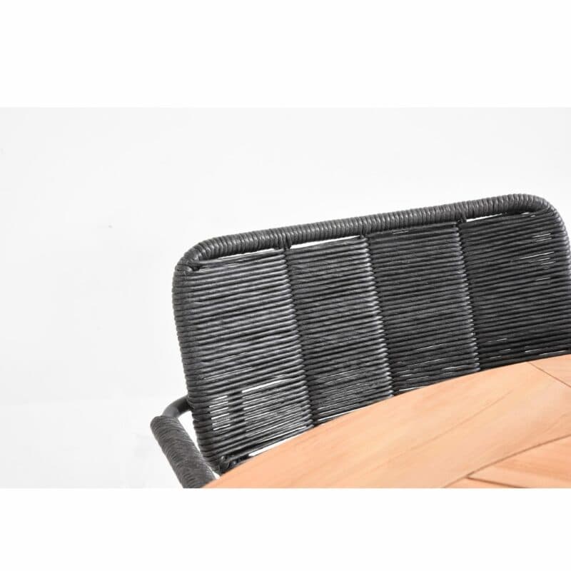 4Seasons Outdoor "Swing" Stapelstuhl, Edelstahl anthrazit, Rope anthrazit