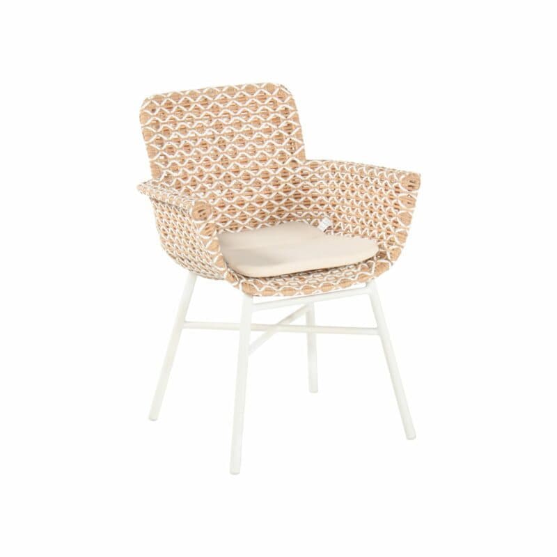 Hartman "Delphine" Design Chair, Alu Royal White, Geflecht Honey