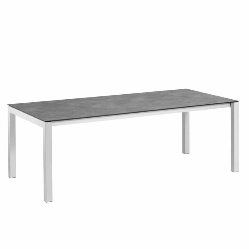 Kettler “Cubic“ Gartentisch mit Butterfly-Auszug, Gestell Aluminium silber, Tischplatte HPL anthrazit, 210/270/330x95 cm