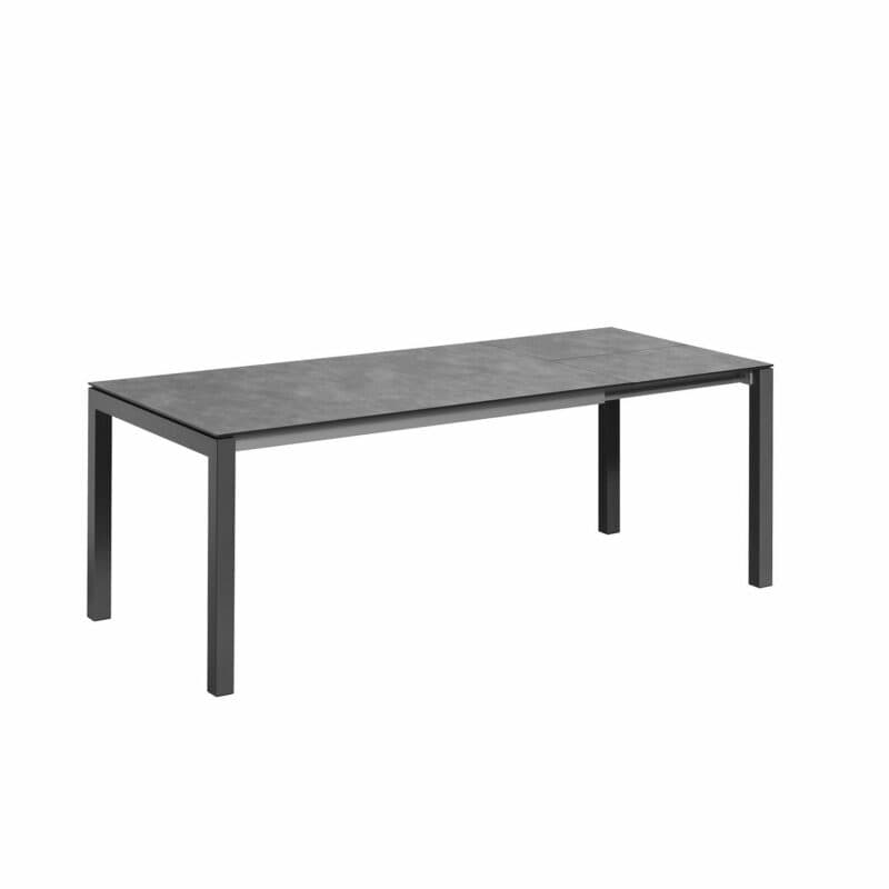 Kettler “Cubic“ Gartentisch Butterfly-Auszug, Gestell Aluminium anthrazit, Tischplatte HPL anthrazit, 150/210x95 cm, Länge 210 cm