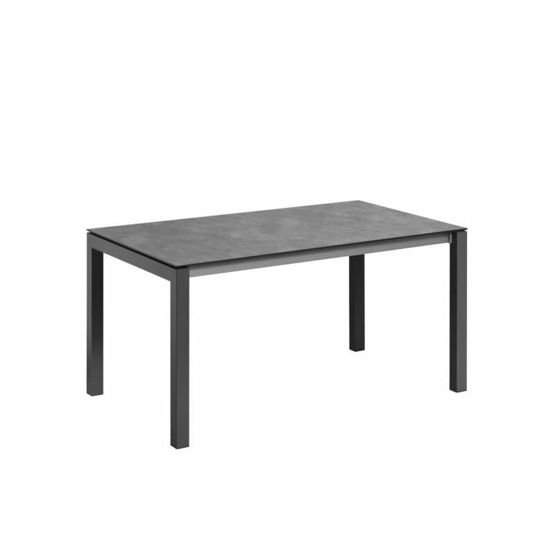 Kettler “Cubic“ Gartentisch Butterfly-Auszug, Gestell Aluminium anthrazit, Tischplatte HPL anthrazit, 150/210x95 cm, Länge 150 cm