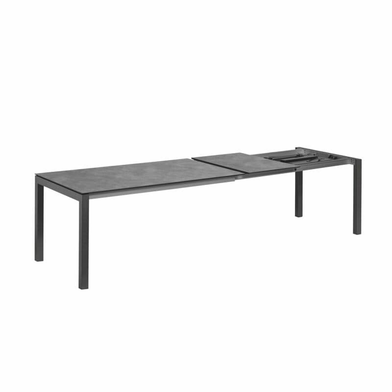 Kettler “Cubic“ Gartentisch Butterfly-Auszug, Gestell Aluminium anthrazit, Tischplatte HPL anthrazit, 160/220/280x95 cm