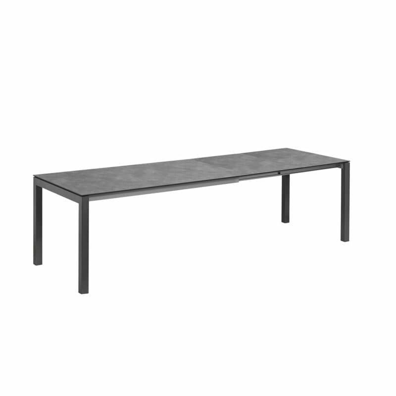 Kettler “Cubic“ Gartentisch Butterfly-Auszug, Gestell Aluminium anthrazit, Tischplatte HPL anthrazit, 160/220/280x95 cm, Länge 280 cm