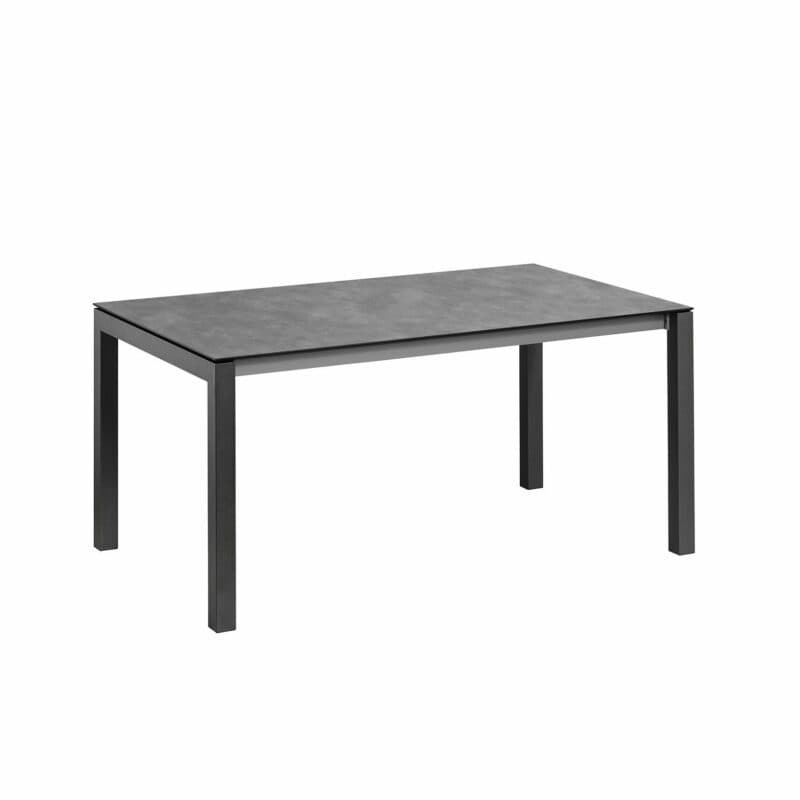 Kettler “Cubic“ Gartentisch Butterfly-Auszug, Gestell Aluminium anthrazit, Tischplatte HPL anthrazit, 160/220/280x95 cm, Länge 160 cm