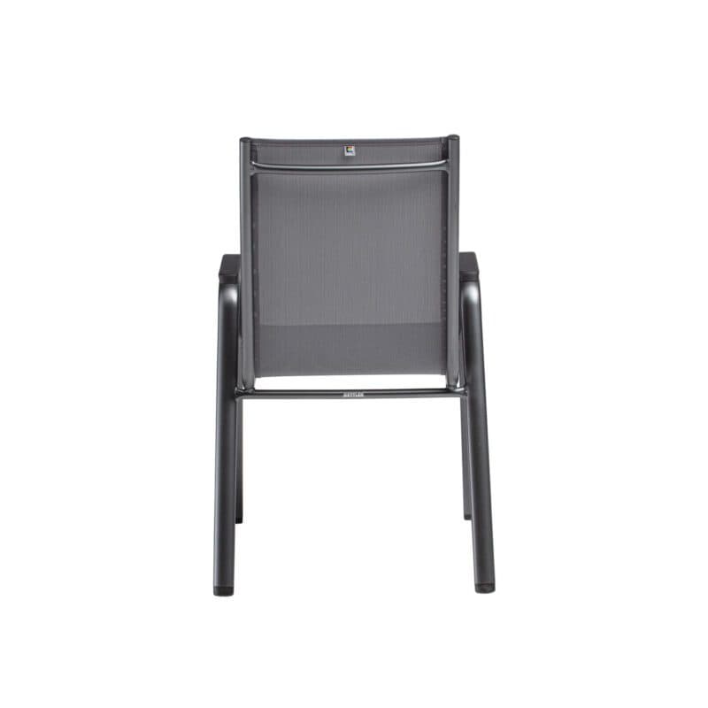 Kettler "Cirrus" Silver-Line Stapelsessel, Gestell Aluminium anthrazit, Sitz Textilgewebe anthrazit-grau, Armlehnen Kunststoff