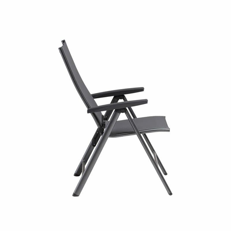 Kettler "Cirrus" Silver-Line Multipositionssessel, Gestell Aluminium anthrazit, Sitz Textilgewebe anthrazit-grau, Armlehnen Kunststoff