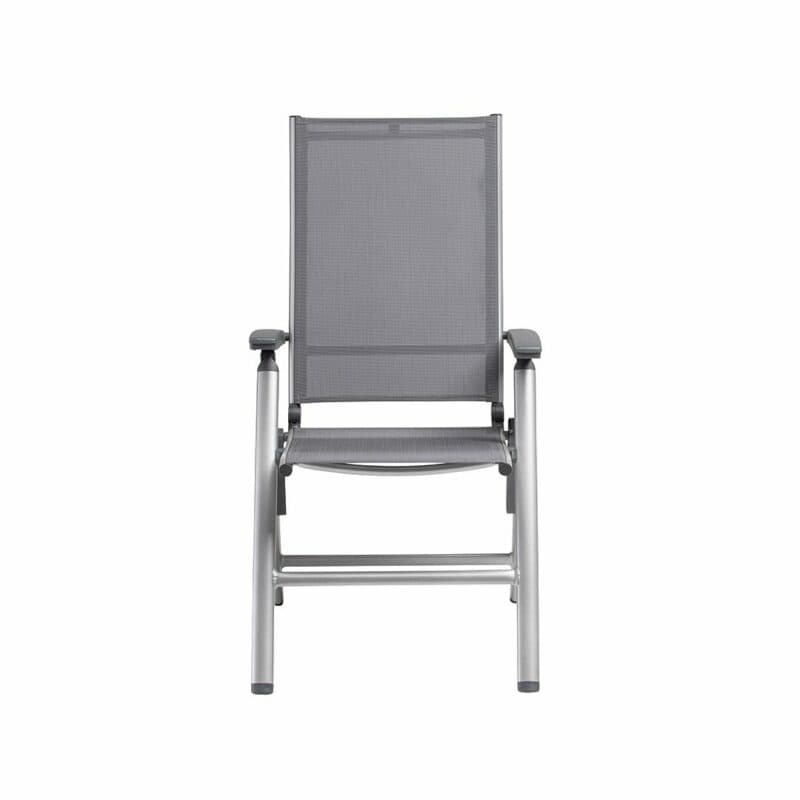 Kettler "Cirrus" Silver-Line Multipositionssessel, Gestell Aluminium silber, Sitz Textilgewebe anthrazit-grau, Armlehnen Kunststoff