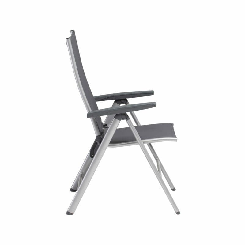 Kettler "Cirrus" Silver-Line Multipositionssessel, Gestell Aluminium silber, Sitz Textilgewebe anthrazit-grau, Armlehnen Kunststoff