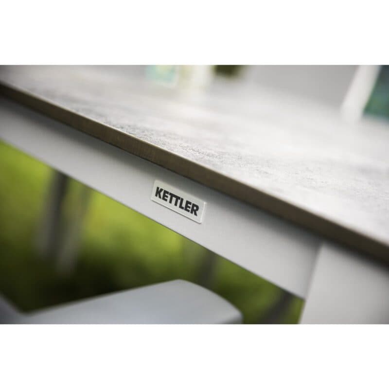 Kettler "Cubic" Gartentisch Aluminium silber mit HPL-Platte anthrazit