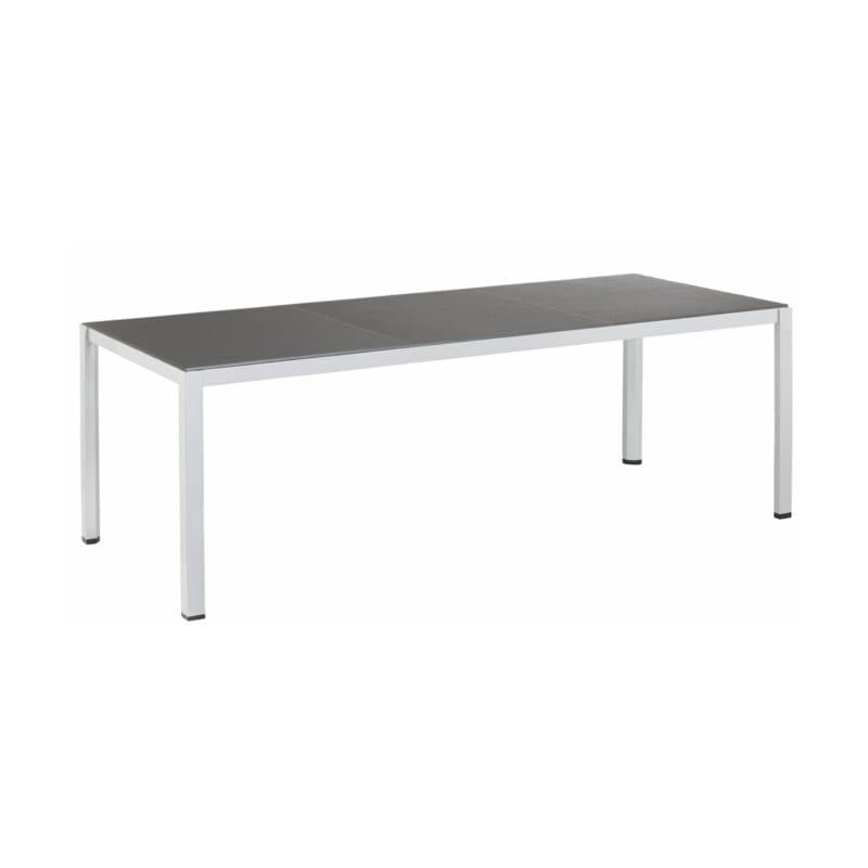 Kettler "Cubic" Tischgestell 220x95 cm, Aluminium silber mit Kettalux-Platte anthrazit