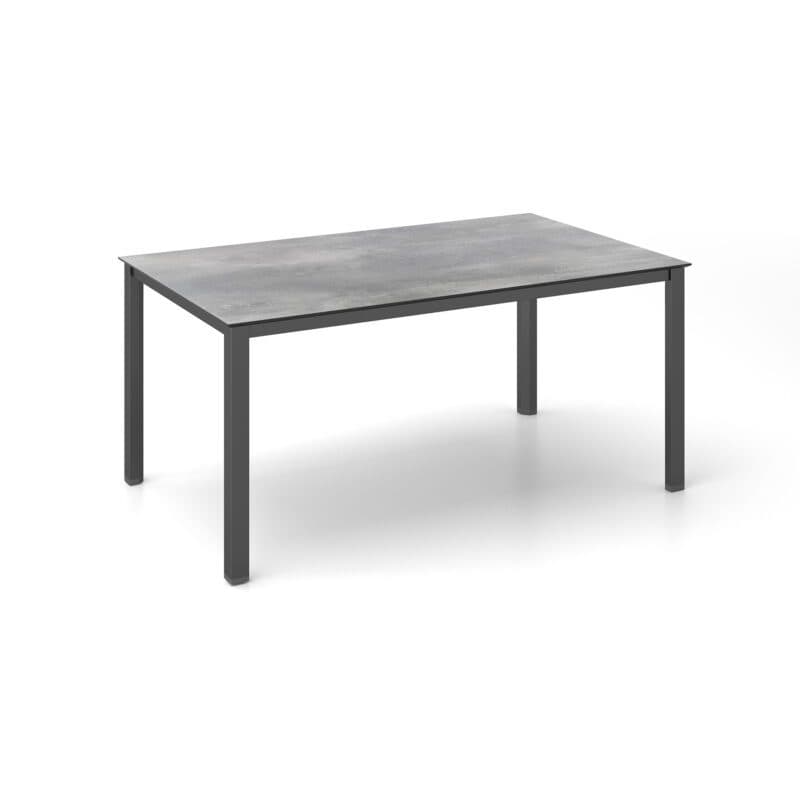 Kettler "Cubic" Gartentisch, Gestell Aluminium anthrazit, Tischplatte HPL silber-grau, 160x95 cm