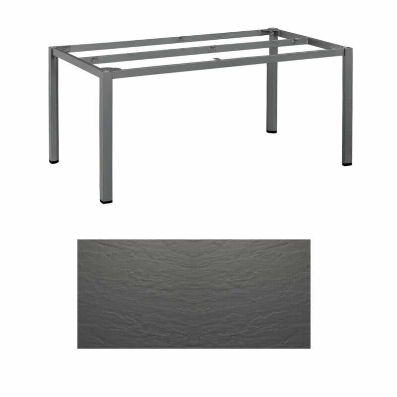 Kettler "Cubic" Tischgestell 160x95 cm, Aluminium anthrazit mit Kettalux-Platte anthrazit
