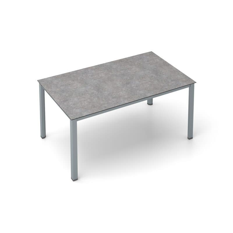 Kettler "Cubic" Gartentisch, Gestell Aluminium silber, Tischplatte HPL Kalksandstein, 160x95 cm