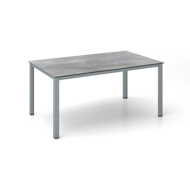 Kettler "Cubic" Gartentisch, Gestell Aluminium silber, Tischplatte HPL silber-grau, 160x95 cm