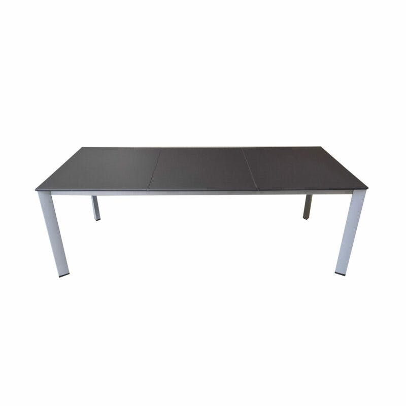 Kettler "Edge" Gartentisch, Gestell Aluminium silber, Tischplatte Kettalux-Plus anthrazit (Schieferoptik), 220x95 cm