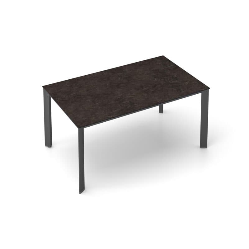 Kettler "Edge" Gartentisch, Gestell Aluminium anthrazit, Tischplatte Keramik anthrazit, 160x95 cm