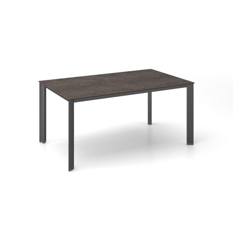 Kettler "Edge" Gartentisch, Gestell Aluminium anthrazit, Tischplatte Keramik grau-taupe, 160x95 cm