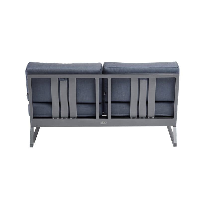 Kettler "Ocean Skid Platform" Loungesofa 2-sitzig, Alu anthrazit matt, Bezug Agora® brisa