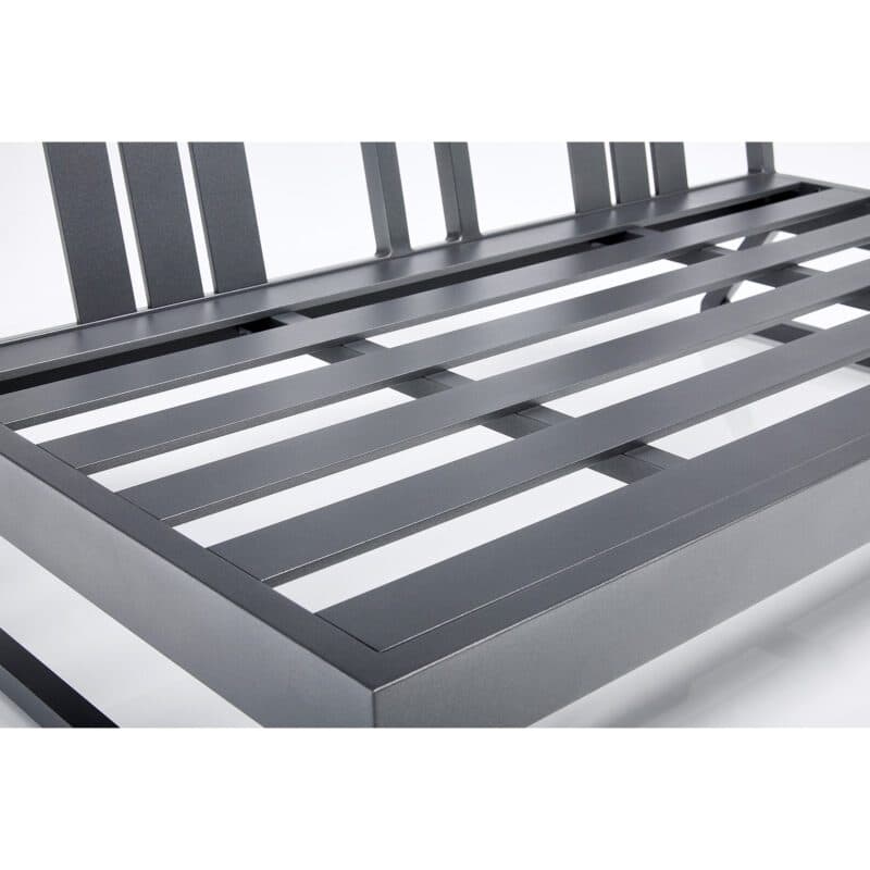 Kettler "Ocean Skid Platform" Loungesofa 2-sitzig, Alu anthrazit matt, Bezug Agora® brisa