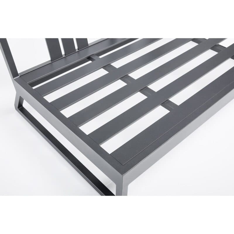 Kettler "Ocean Skid Platform" Loungesofa 2-sitzig, Alu anthrazit matt, Bezug Agora® brisa