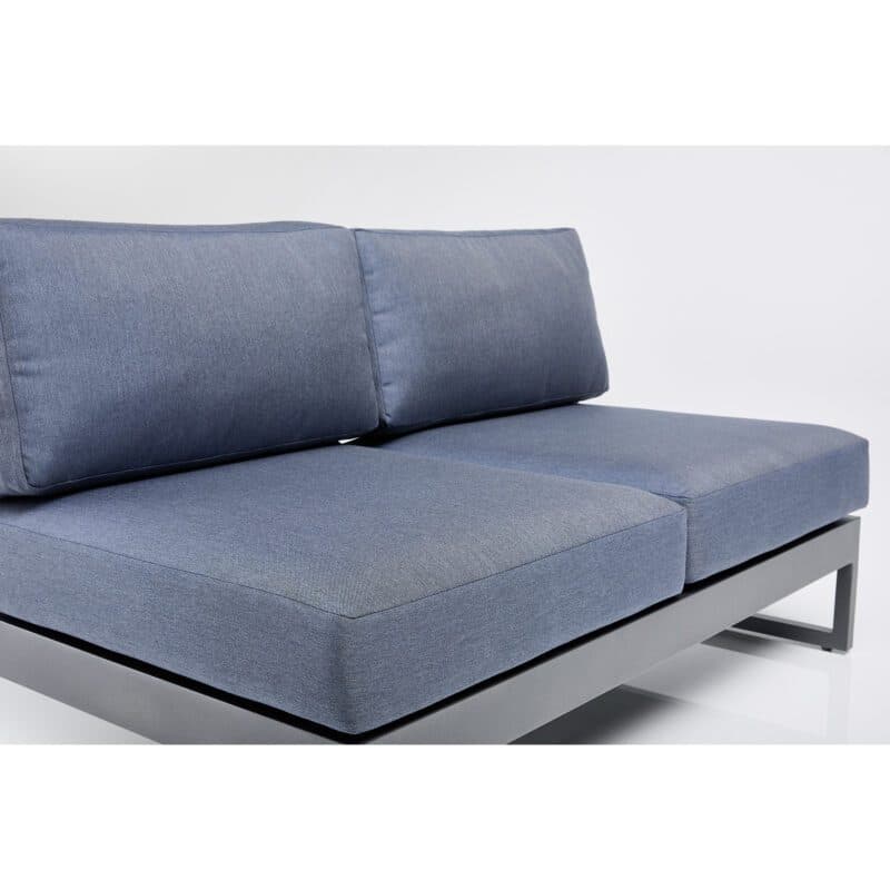 Kettler "Ocean Skid Platform" Loungesofa 2-sitzig, Alu anthrazit matt, Bezug Agora® brisa
