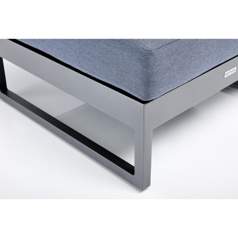 Kettler "Ocean Skid Platform" Loungehocker, Alu anthrazit matt, Bezug Agora® brisa