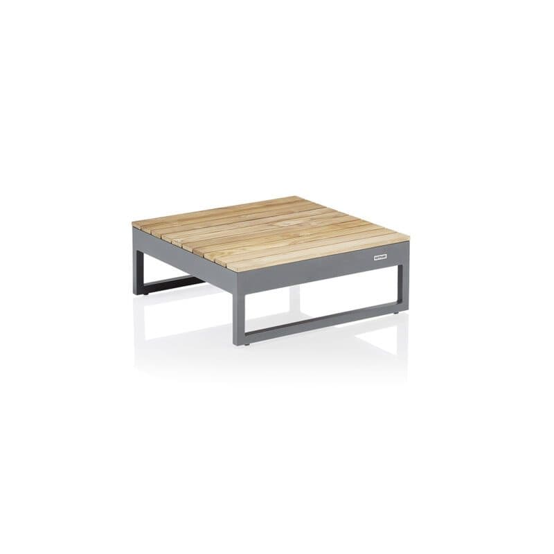 Kettler "Ocean Skid Platform" Loungetisch, Alu anthrazit matt, Tischplatte Teak