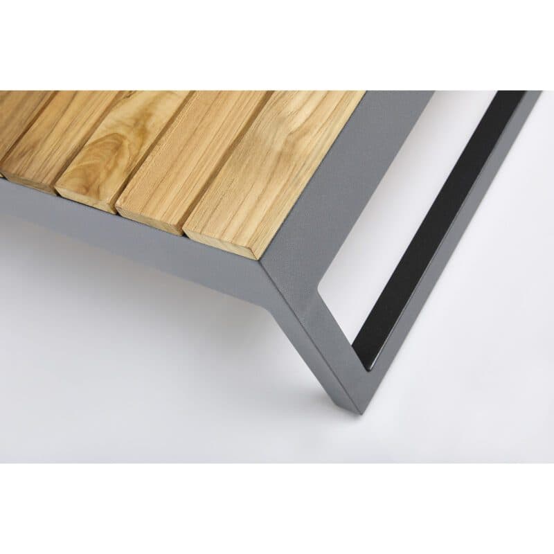 Kettler "Ocean Skid Platform" Loungetisch, Alu anthrazit matt, Tischplatte Teak