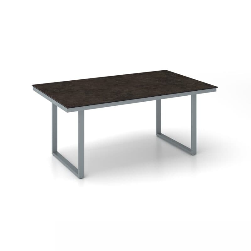 Kettler "Skate" Gartentisch Casual Dining, Gestell Aluminium silber, Tischplatte Keramik anthrazit, 160x95 cm, Höhe ca. 68 cm