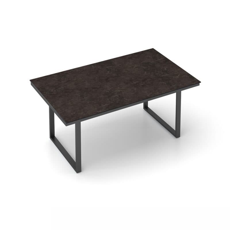 Kettler "Skate" Gartentisch Casual Dining, Gestell Aluminium anthrazit, Tischplatte Keramik anthrazit, 160x95 cm, Höhe ca. 68 cm