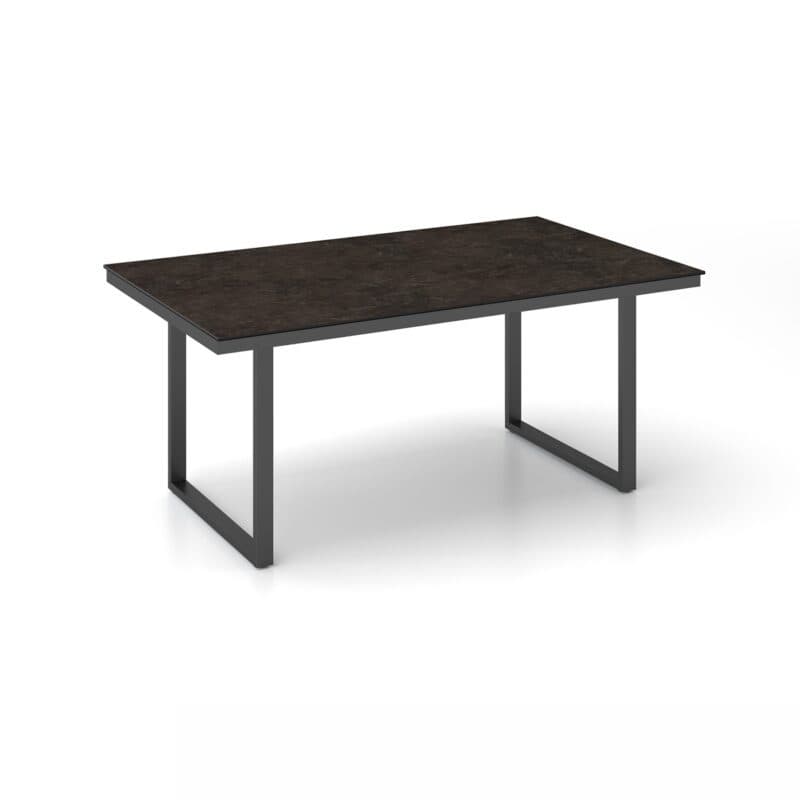 Kettler "Skate" Gartentisch Casual Dining, Gestell Aluminium anthrazit, Tischplatte Keramik anthrazit, 160x95 cm, Höhe ca. 68 cm