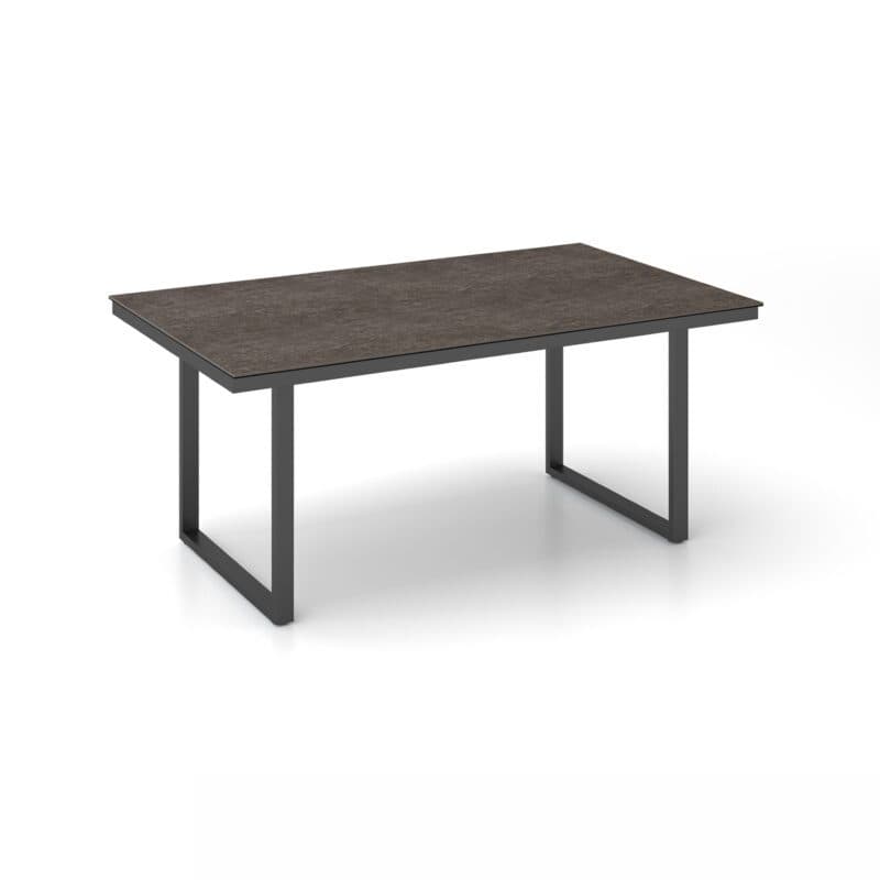 Kettler "Skate" Gartentisch Casual Dining, Gestell Aluminium anthrazit, Tischplatte Keramik grau-taupe, 160x95 cm, Höhe ca. 68 cm