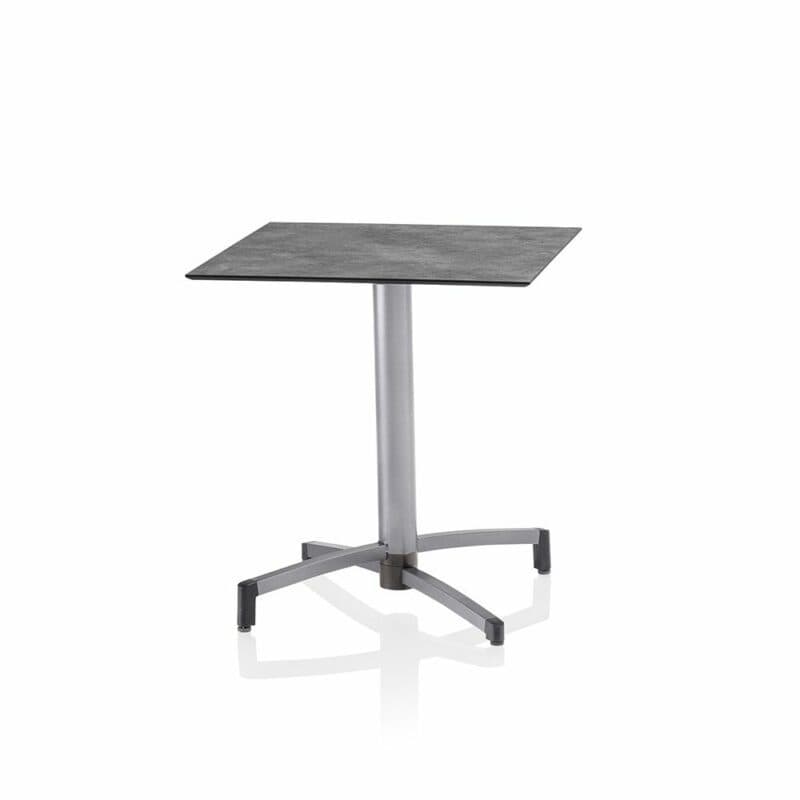 Kettler "Tube" Klapptisch, Gestell Aluminium silber, Tischplatte HPL anthrazit