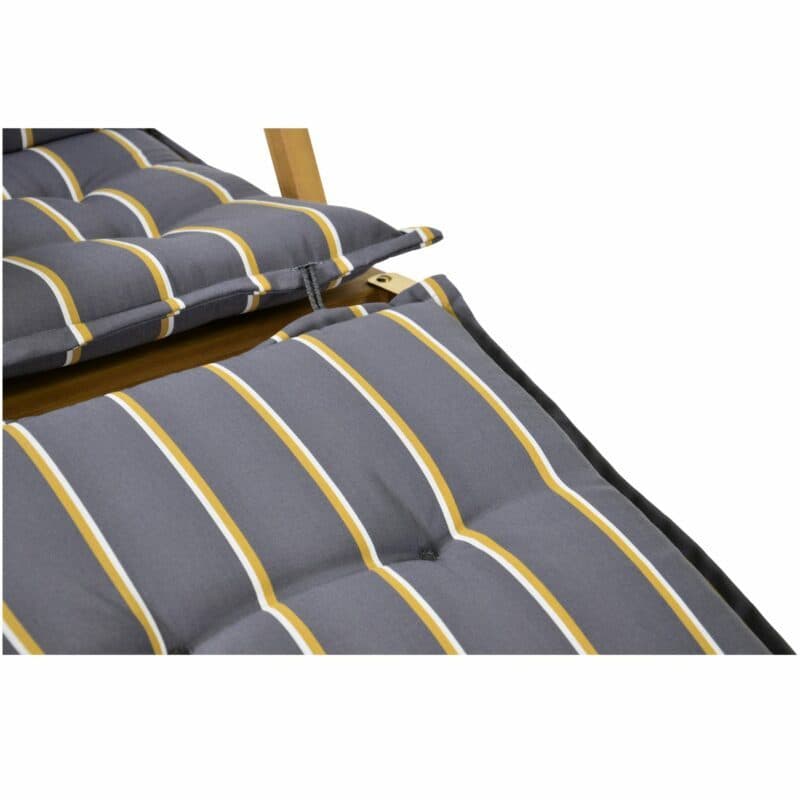 Lesli Living Polsterauflage für Deckchair "Surabaya", Streifen anthrazit, Polyester