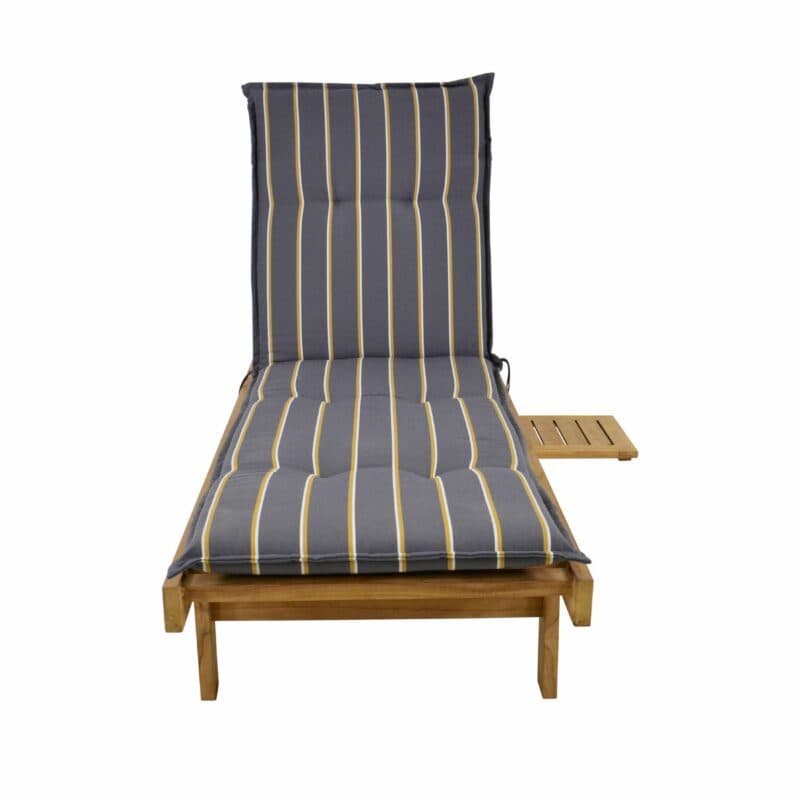 Lesli Living Polsterauflage für Liege "Surabaya", Streifen anthrazit, Polyester